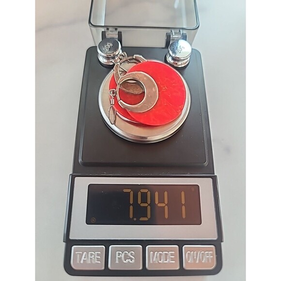 925 Sterling Silver Faux Stone Dangling Pierced Earrings Vintage - Picture 10 of 10